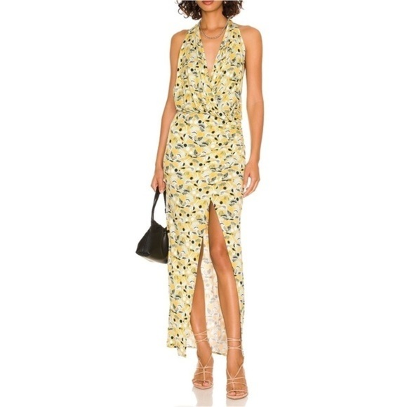 NWT Free People Daria Draped Maxi Dress 
Apple Mint Combo - Picture 1 of 10